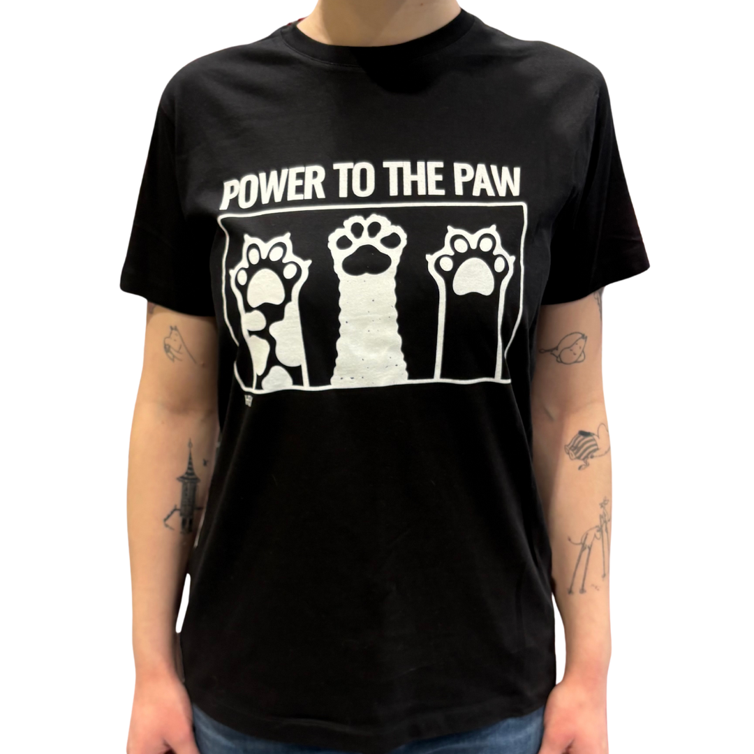 "Power to the paw" T-Paita